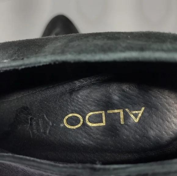 Black Suede Aldo "Tallo Shooties" l Stiletto l Size 8.5 l Genuine Leather - Picture 11 of 12